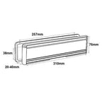 Nu-Mail 12" Telescopic Letterplate for UPVC Doors - 20-40mm