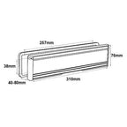 Nu-Mail 12" Telescopic Letterplate for UPVC Doors - 40-80mm