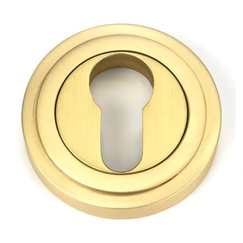 Round Euro Escutcheon - Art Deco (LEAD TIME: 2-3 DAYS)