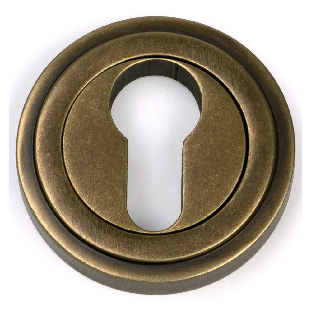 Round Euro Escutcheon - Art Deco (LEAD TIME: 2-3 DAYS)