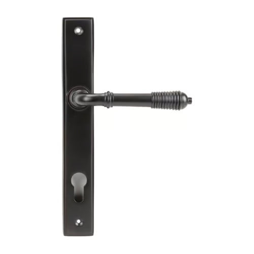 Reeded Lever/Lever Multipoint Door Handles - 92mm PZ Sprung 212mm Screw Centres (LEAD TIME: 2-3 DAYS)