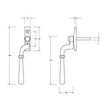 Newbury Offset Non-Locking Espag Window Handles (LEAD TIME: 2-3 DAYS)
