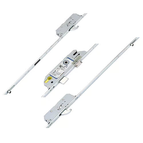 Latch Deadbolt 2 Rollers 2 Hooks Key Wind Operated Multipoint Door Lock