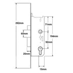 Overnight Lock - Lever Down 16mm Faceplate