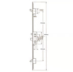 Crimebeater Latch Deadbolt 2 Hooks 20mm Radius Faceplate Split Spindle Multipoint Door Lock