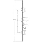 XL Latch 3 Hooks 2 Anti Lift Pins Flat 44mm White Faceplate Double Spindle Multipoint Door Lock