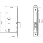 G5007 Escape Non British Standard 5 Lever Mortice Deadlock