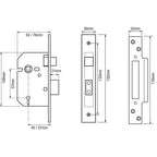G5050 British Standard 5 Lever Mortice Sashlock