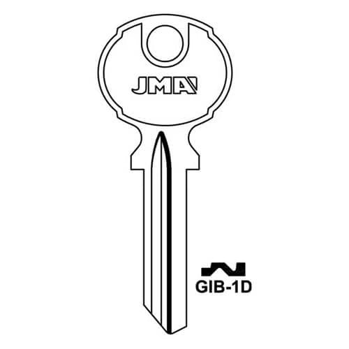 GIB-1D Cylinder Key Blank