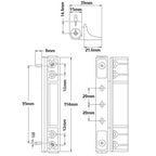 UPVC Butt Hinge - 115mm