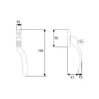 Connoisseur Offset Locking Espag UPVC UPVC Window Handles