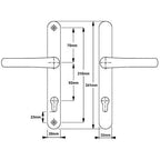 Tokyo Lever Lever UPVC Multipoint Door Handles - 92mm PZ Sprung 215mm Screw Centres