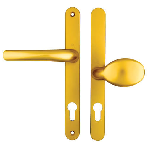 Atlanta Lever Moveable Pad UPVC Multipoint Door Handles - 92mm/62mm PZ Sprung 215mm Screw Centres
