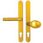 London Lever Moveable Pad UPVC Multipoint Door Handles - 92mm/62mm PZ Sprung 240mm Screw Centres
