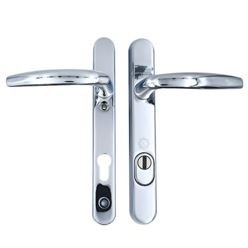 Atlanta PAS24 Lever Lever UPVC Multipoint Door Handles - 92mm PZ Unsprung 122mm Screw Centres