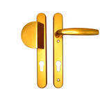 Atlanta Lever Fixed Pad UPVC Multipoint Door Handles - 92mm PZ Sprung 122mm Screw Centres
