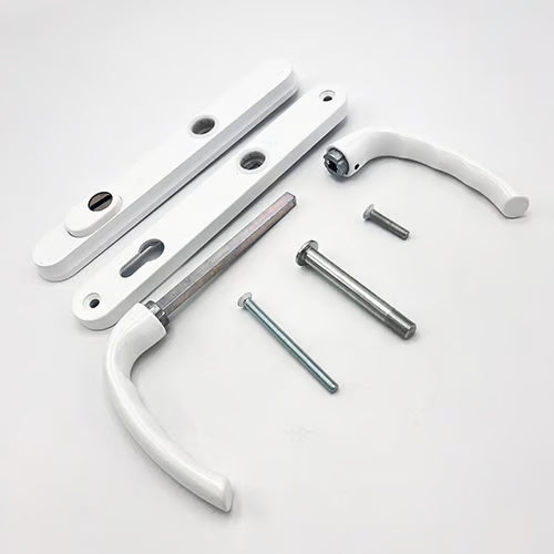 Tokyo PAS24 Lever Lever UPVC Multipoint Door Handles - 92mm PZ Sprung 215mm Screw Centres