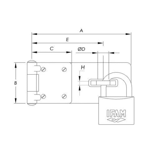 PC Series Safety Hasp & Staple Zinc Plated