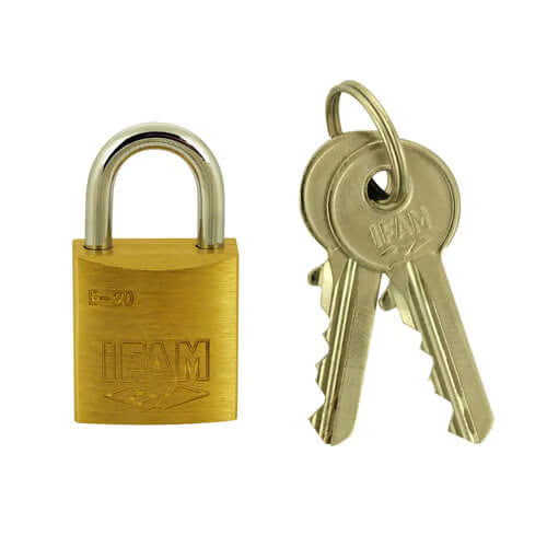 E Series 20mm Open Shackle Brass Padlock