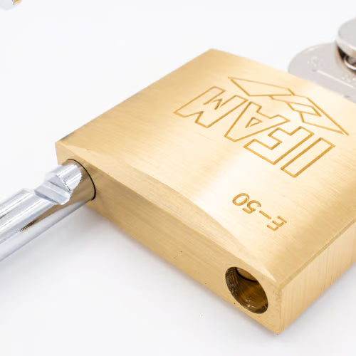 E Series 50mm Open Shackle Brass Padlock