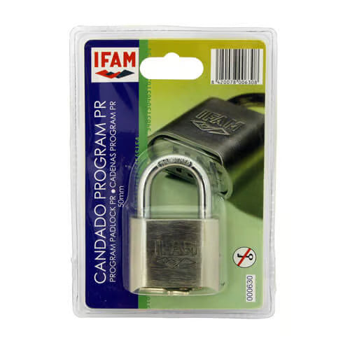 50mm Open Shackle Combination Chrome Padlock