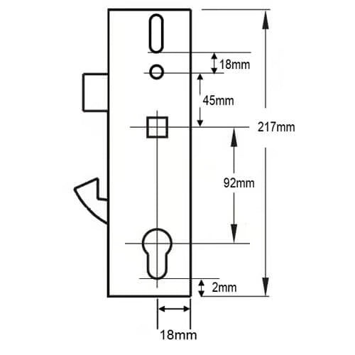 Doors Multipoint Genuine Gearbox - Lift Lever or Split Spindle