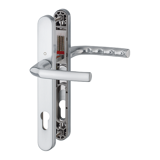 Birmingham Handle Set on Narrow Backplate for Profile Doors