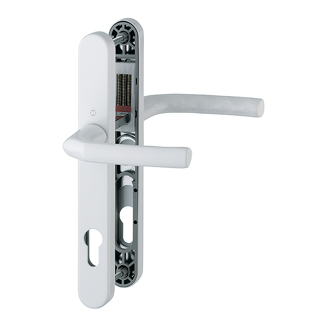 Birmingham Handle Set on Narrow Backplate for Profile Doors