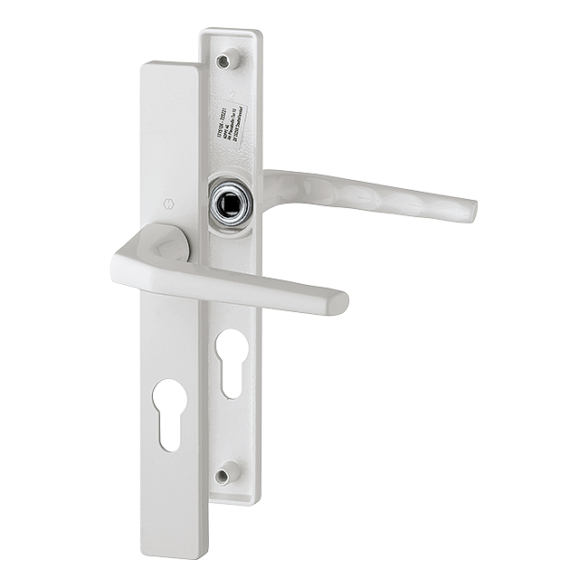 Frankfurt Handle Set on Narrow Backplate for Profile Doors