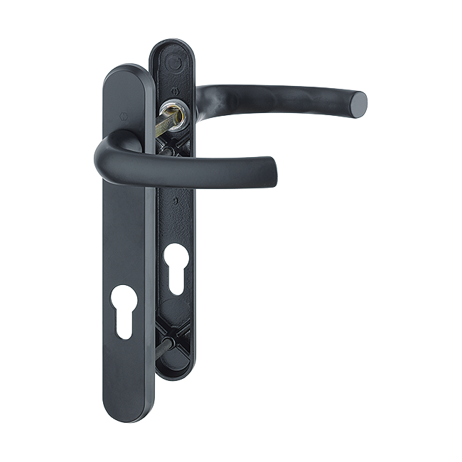 Tokyo Handle Set on Narrow Backplate for Profile Doors