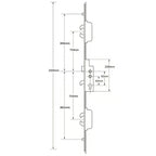 Duplex Latch 5 Hook 2 Roller Double Spindle Multipoint Door Lock