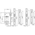 L2C26 Euro Escape Mortice Sashlock
