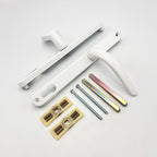 Lever Moveable Pad UPVC Multipoint Door Handles - 117mm/86mm PZ Sprung 237mm Screw Centres