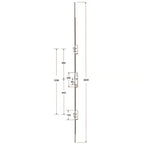 Latch Deadbolt 2 Hooks 2 Anti Lift Pins Lift Lever Bifold Multipoint Door Lock -Smarts ALUK version
