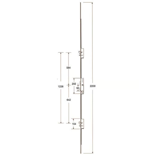 Latch Deadbolt 2 Hooks 2 Anti Lift Pins Lift Lever Bifold Multipoint Door Lock -Smarts ALUK version