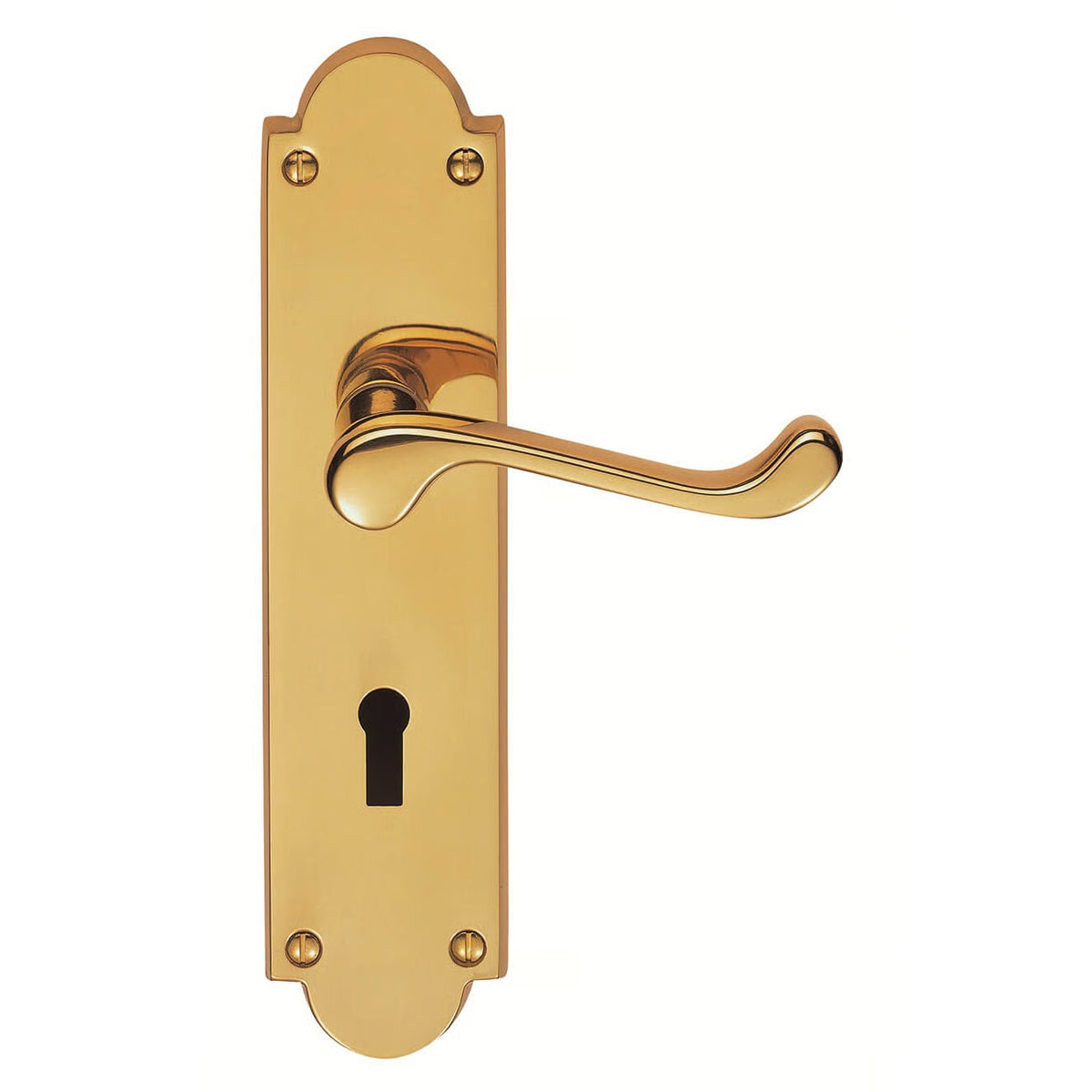 Scroll Lever On Shaped Plate Furniture