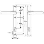 Atlanta Lever Lever UPVC Multipoint Door Handles - 92mm PZ Unsprung 200mm Screw Centres
