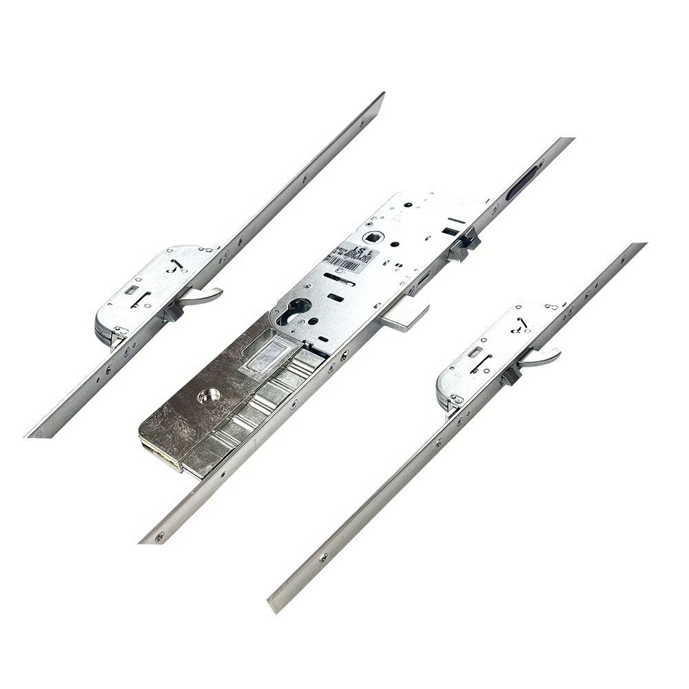 M-TS Latch & Deadbolt 2 Hooks 2 Anti Lift Bolts Flat 24mm Faceplate Electric Multipoint Door Lock