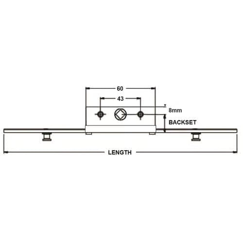 Offset Window Espagnolette - 20mm Backset Mushroom Cams