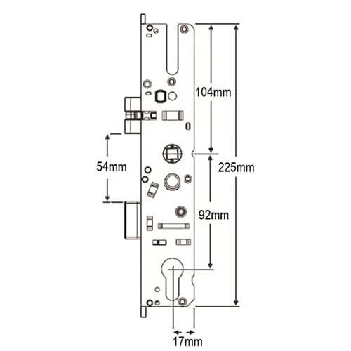 GTS Genuine Multipoint Gearbox - Square Latch Reversal Button- Lift Lever