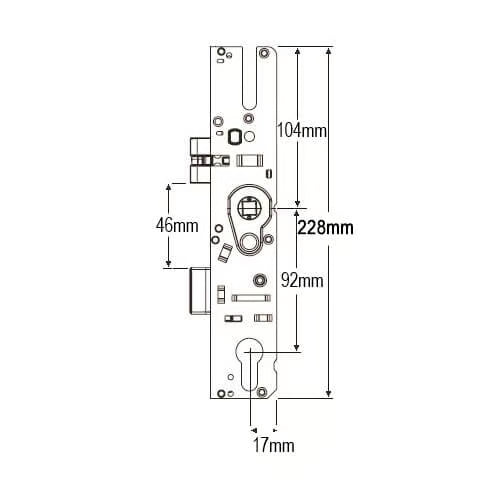 GTS Copy Multipoint Gearbox - Serrated Latch Reversal Button - Lift Lever