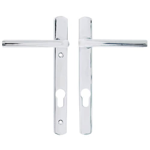 Straight Lever Lever UPVC Multipoint Door Handles - 92mm PZ Unsprung 122mm Screw Centres
