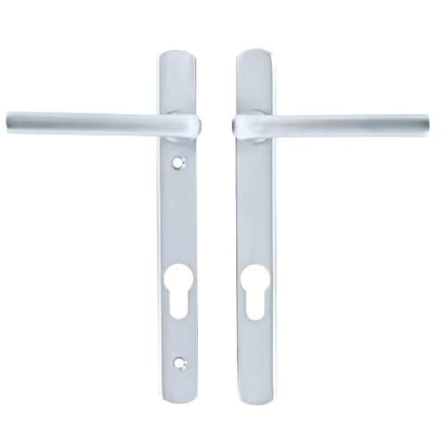 Straight Lever Lever UPVC Multipoint Door Handles - 92mm PZ Unsprung 122mm Screw Centres