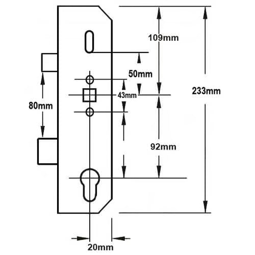 Copy Multipoint Gearbox - Latch and Deadbolt - Lift Lever