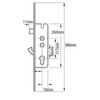 Overnight Lock - Lift Lever or Double Spindle 16mm Faceplate