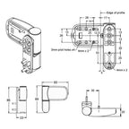 Triad Mini 3D Flag Hinge for UPVC Doors