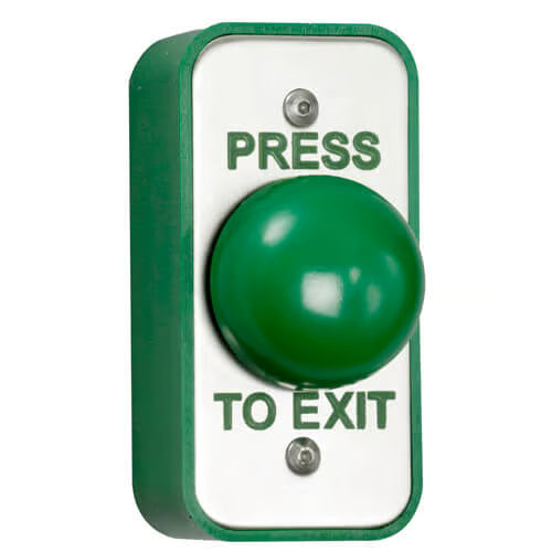 Stainless Steel Narrow Dome Exit Button Surface or Flush Mounted 12V/24V