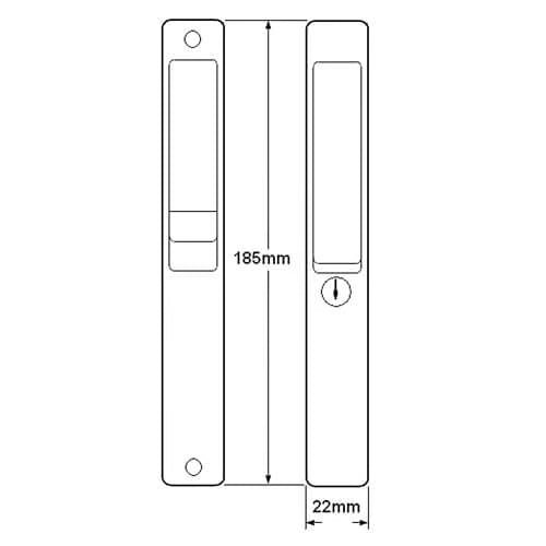 Nitelock Handle Set for Patio Doors