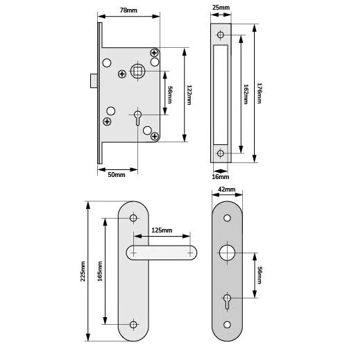 NKS Reversible Disabled Bathroom Lockset (Radar Type)