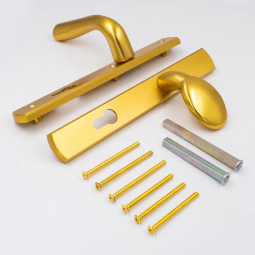 Palladio Lever Fixed Pad UPVC Multipoint Door Handles - 92mm PZ Unsprung 215mm Screw Centres
